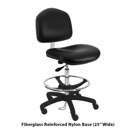 Benchpro Washington ESD Vinyl Chair | Ergonomic Wide Seat and Back | Static Dissipative & Conductive | Nylon Base - Image 3