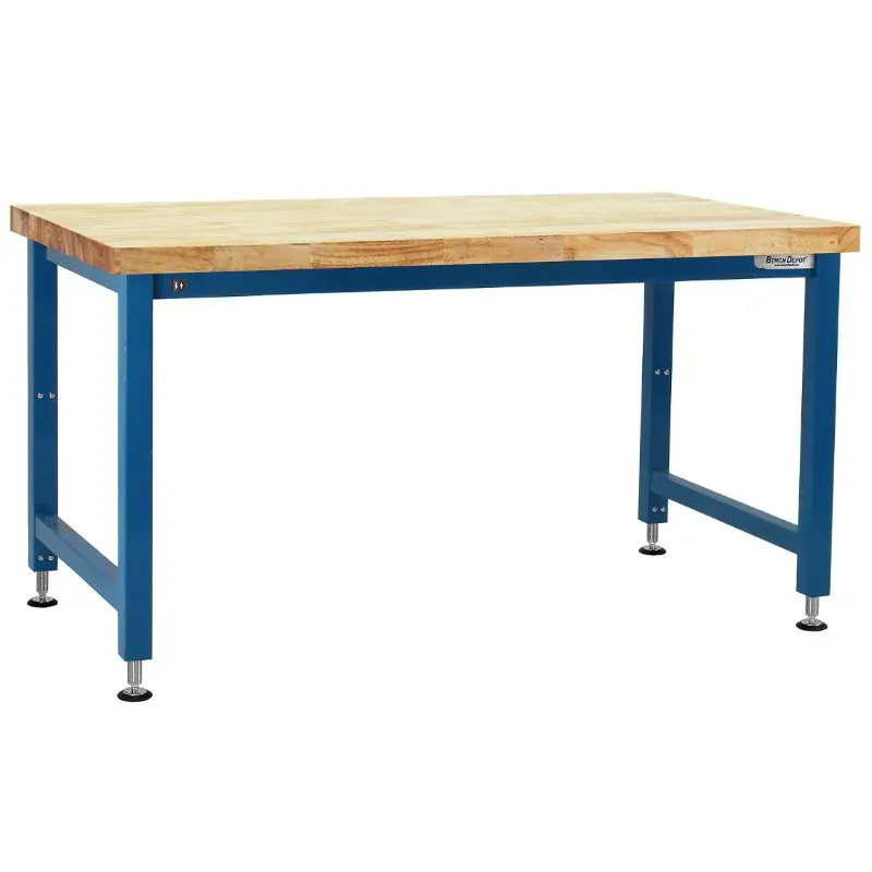 Benchpro Adams 1-3/4" Oiled Butcher Block Top Workbench with Electric Lift