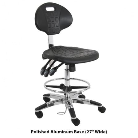 Benchpro ESD Urethane Chair | Ergonomic | ISO 6 | Static Dissipative & Conductive | Aluminum Base - Image 4