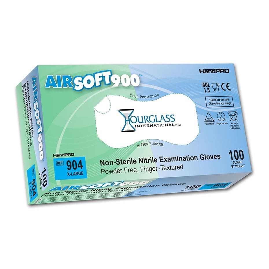 HandPRO AirSoft900 Nitrile Exam Gloves | 9.5" Length | Soft and Durable Medical Grade | 1000/Case - Image 2