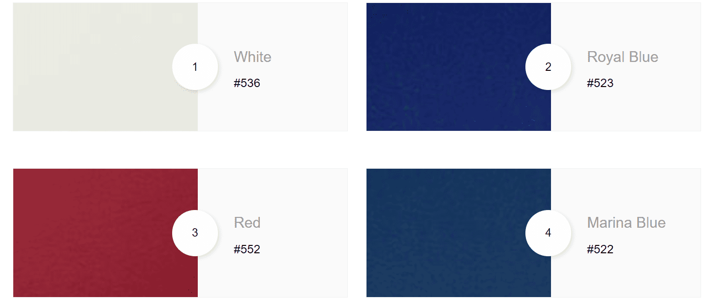 GK chairs vinyl colors