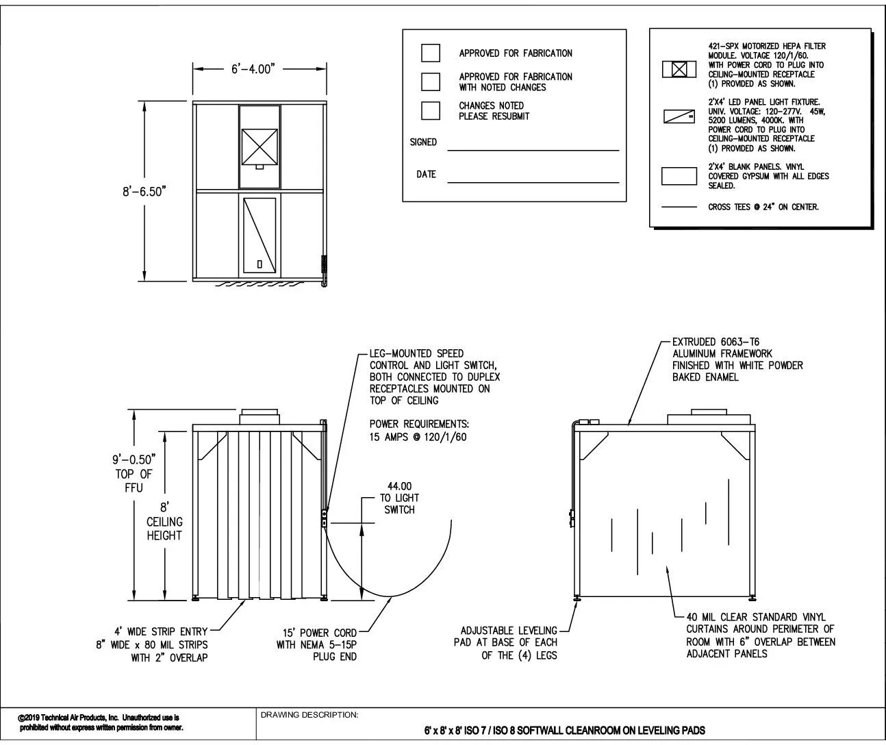 Softwall Cleanroom | 6'x8'x8' | ISO 7 - Image 5