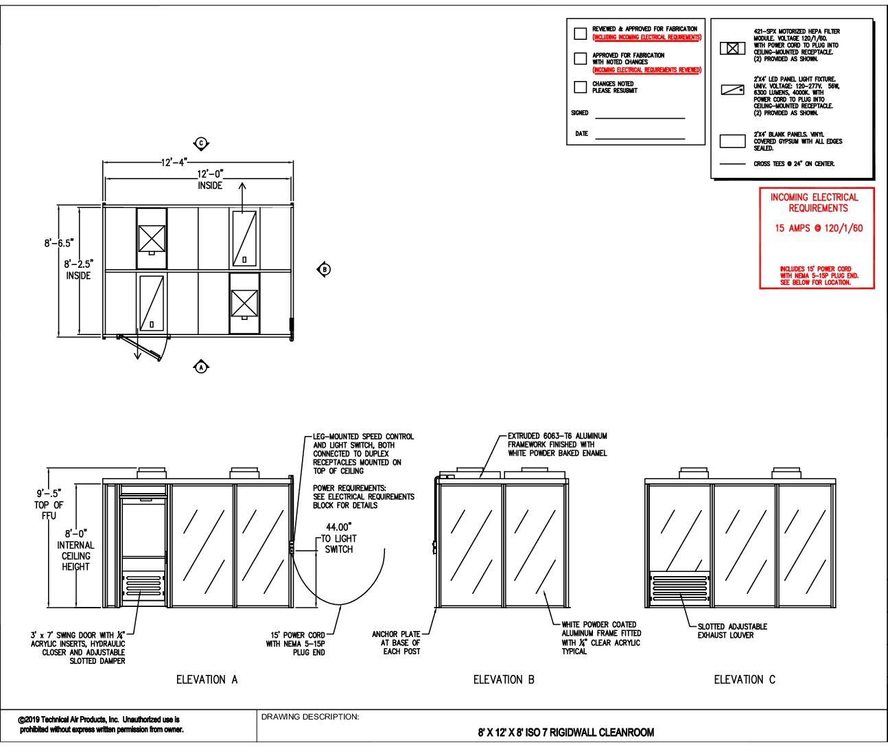 Rigidwall Cleanroom | 8'x12'x8' | ISO 7 & ISO 8 - Image 2