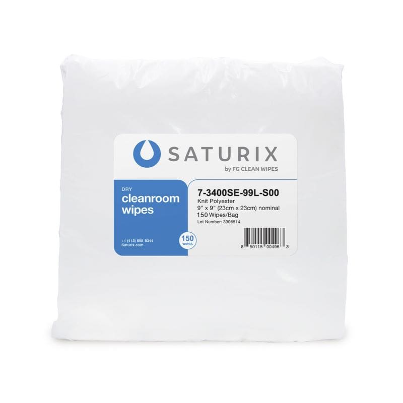 FG Clean Wipes Saturix Polyester Knit Dry Cleanroom Wipes 145 GSM