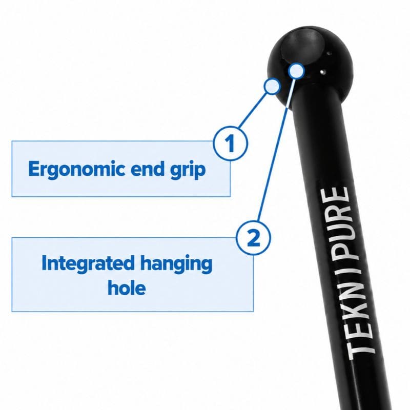 Teknipure TekniMop Carbon Fiber Telescoping Mop Handle | Light & Durable | Ergonomic Grip | Autoclavable - Image 2