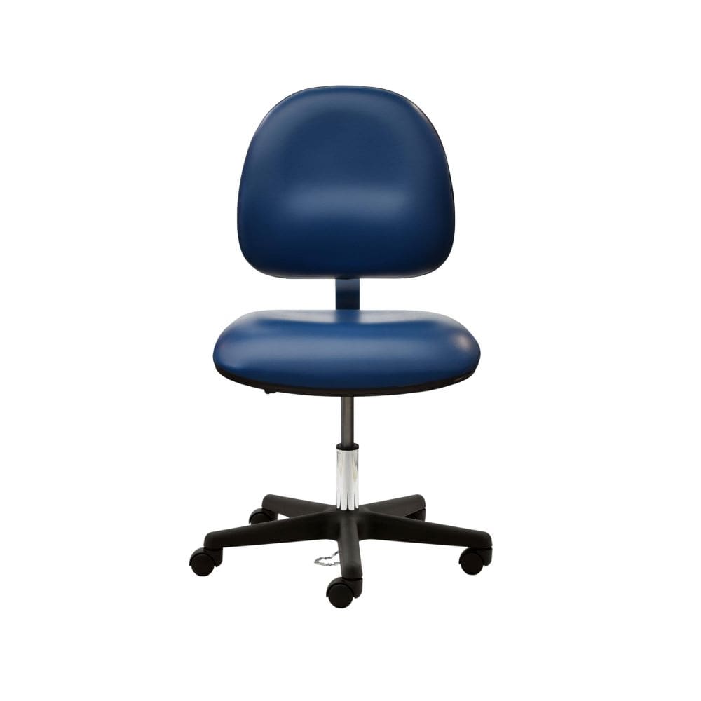 Industrial Seating Series 20W ESD Vinyl Cleanroom Chair Plastic Nylon Base wide seat