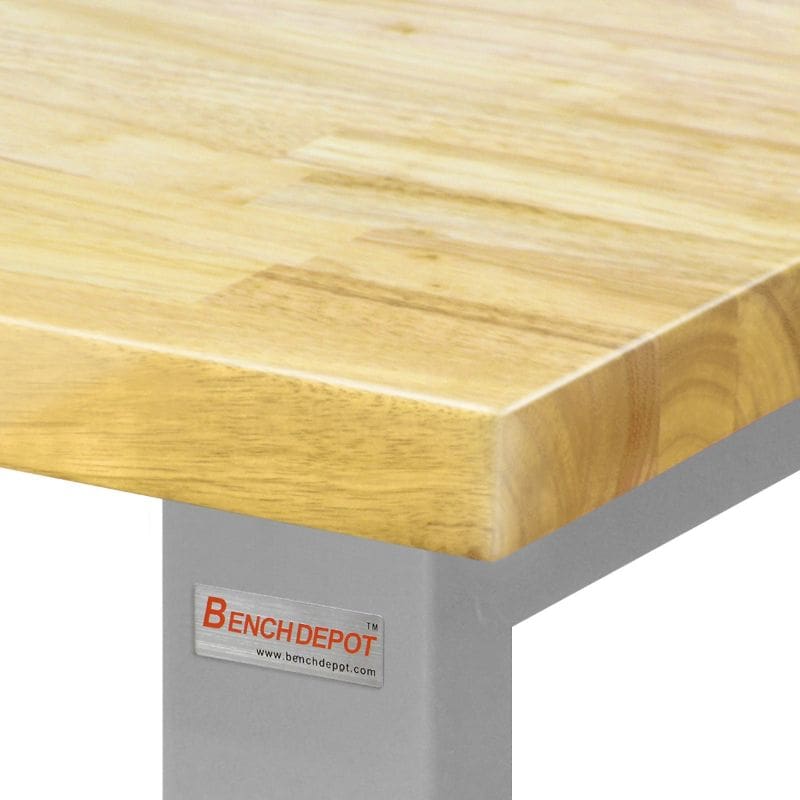 Benchpro Roosevelt Series Workbench | 1-3/4" Lacquered Butcher Block Top | Square Edge | 1,200 lb Capacity - Image 3