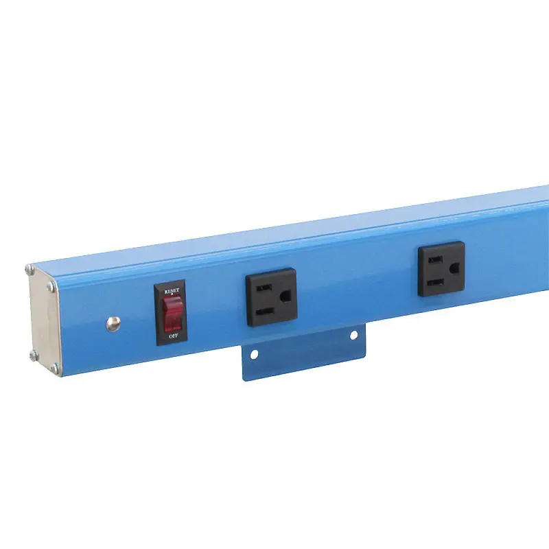 BenchPro Aluminum Plug Strip with Lighted Switch 20-Amps - 16 Outlets