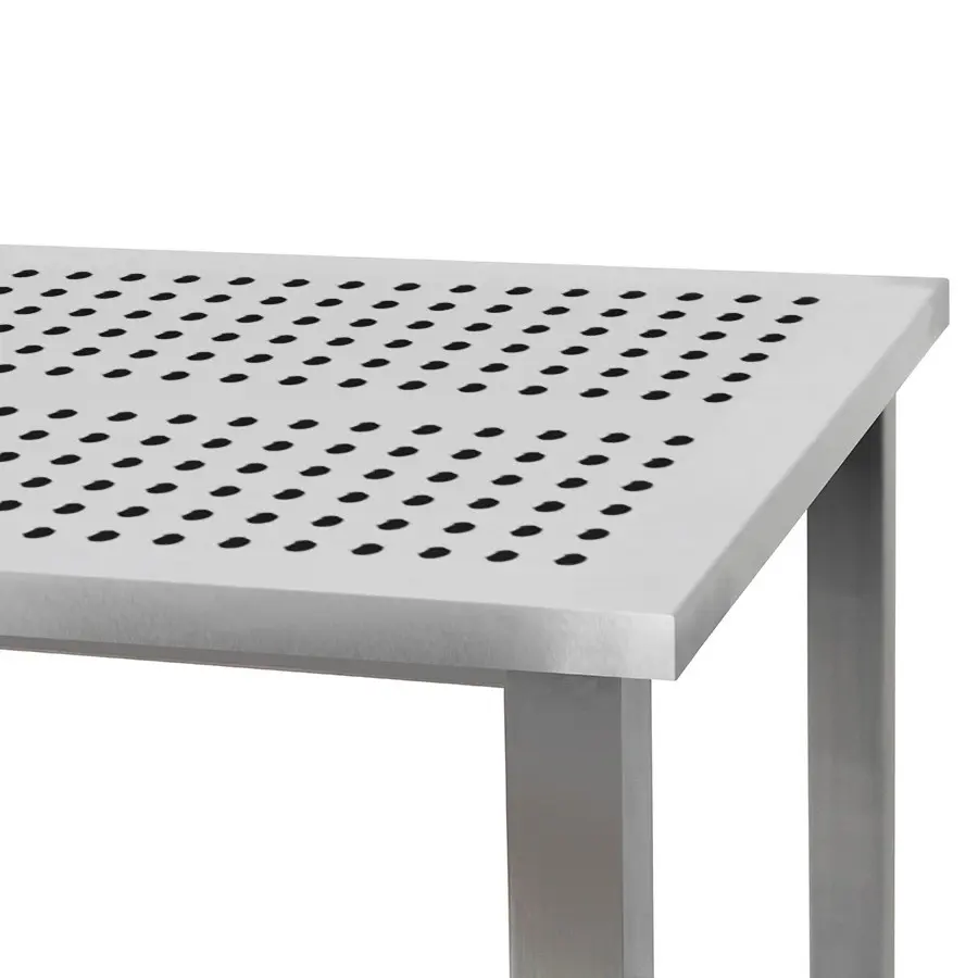 Benchpro Kennedy Stainless Steel 1" Perforated Holes Workbench with Square Edge