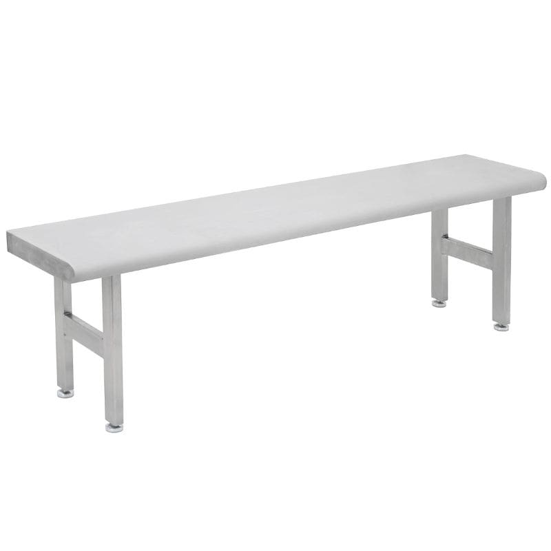 Benchpro Stainless Steel Gowning Bench with Round Edge - Four Legs - Image 2