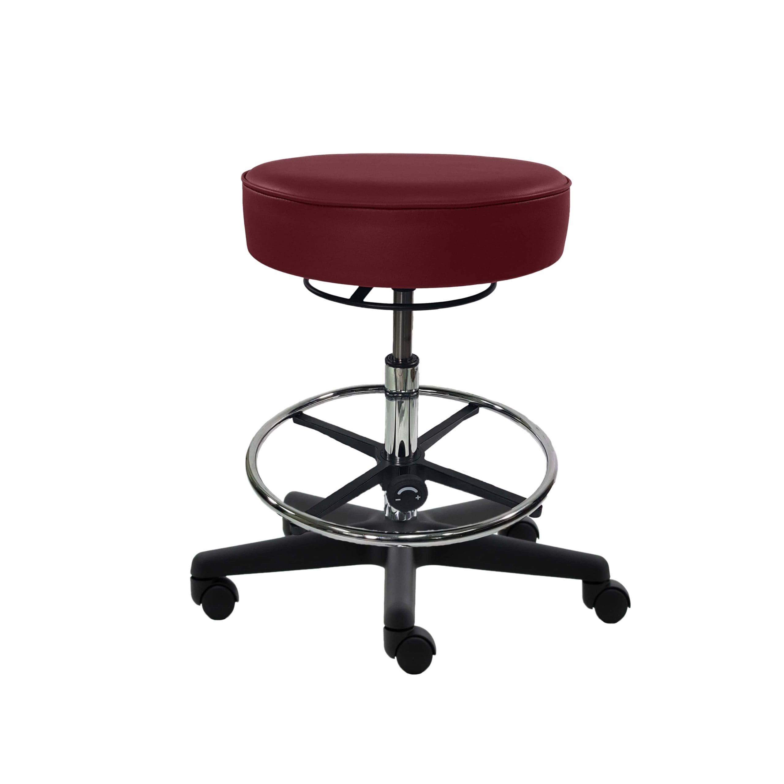 Industrial Seating Series 65 Cleanroom Vinyl Stool Plastic Nylon Base