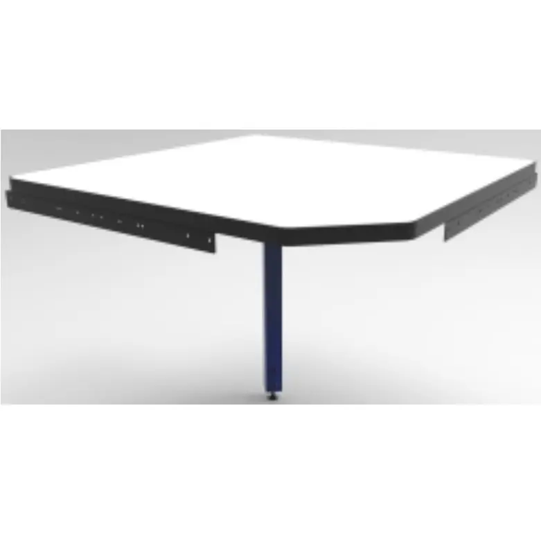 Production Basics Add-On Corner C-Leg Standard Laminate Workstation