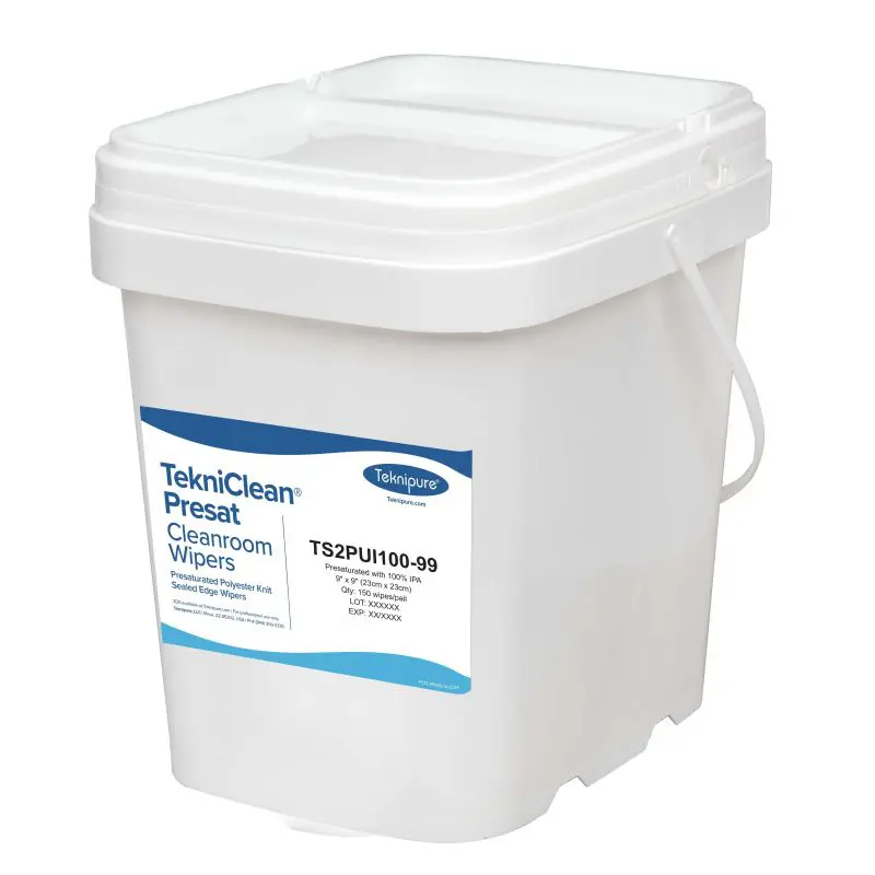 TekniClean Polyester Pre-Saturated Wipes 100% IPA Pails