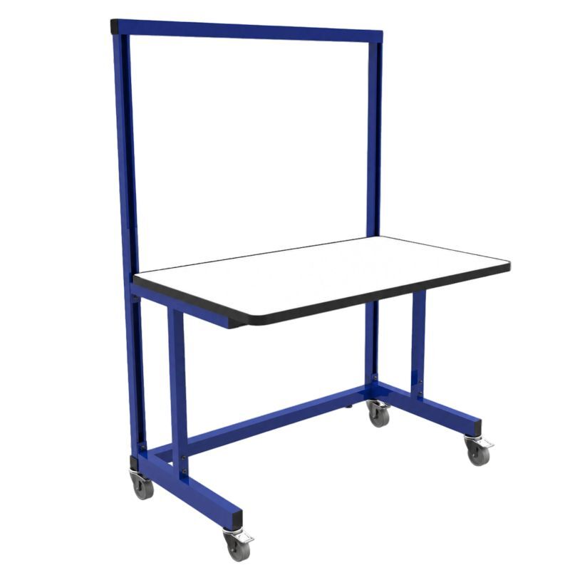 Production Basics C-Leg Standard Laminate Workstation with Casters