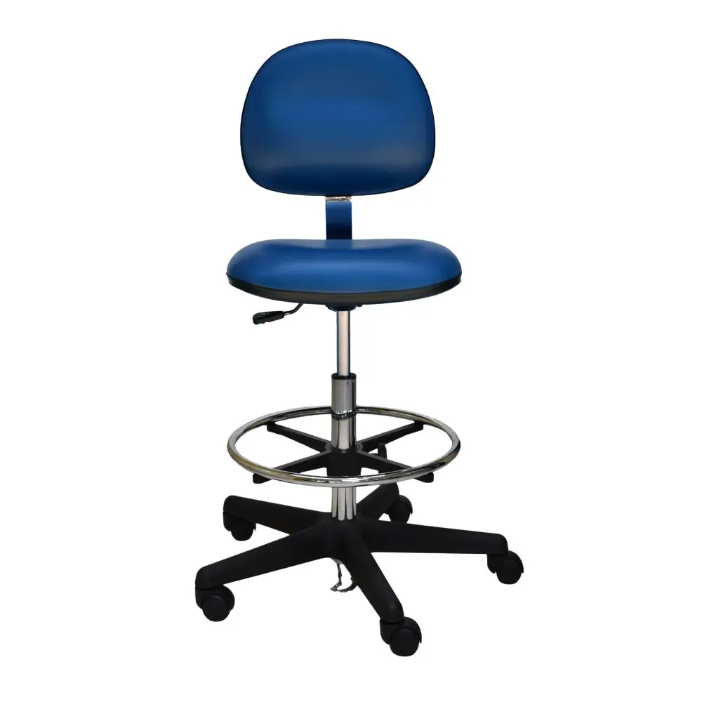 Industrial Seating Series 45 ESD Vinyl Cleanroom Chair Plastic Nylon Base
