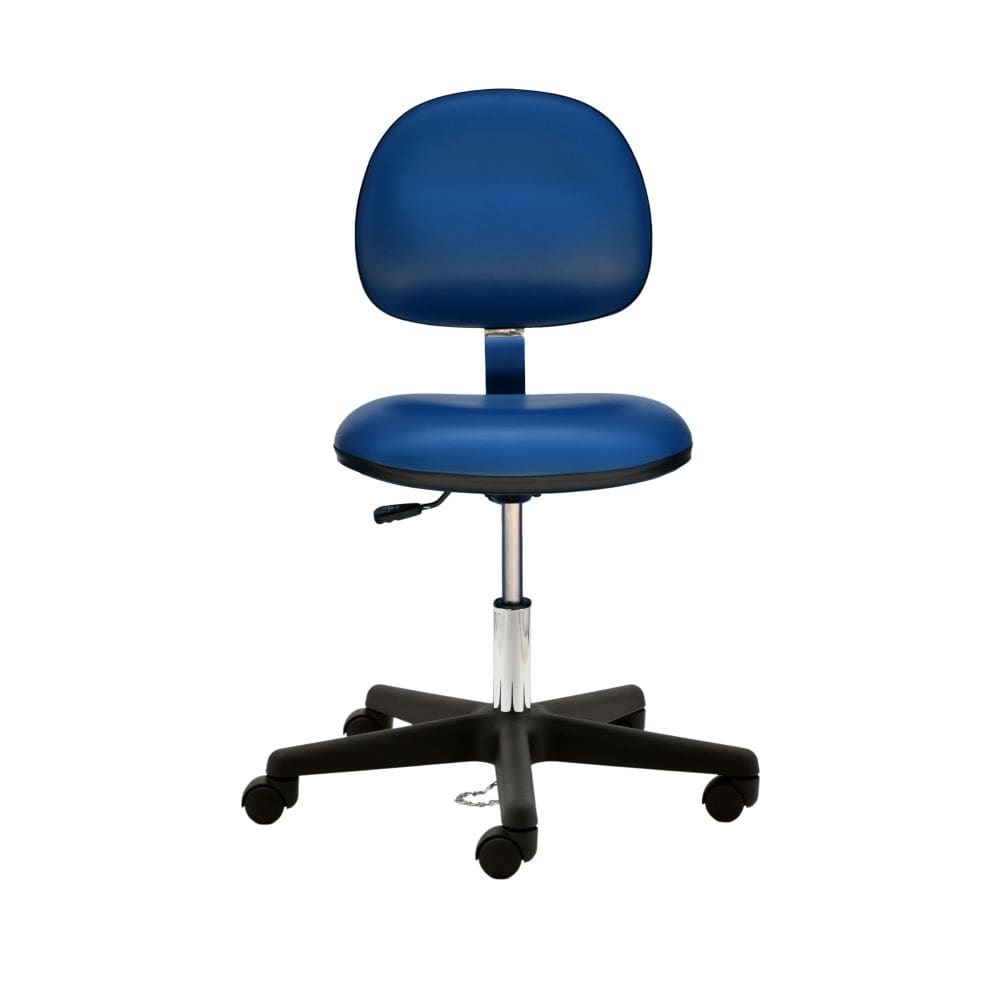 Industrial Seating Series 45 Cleanroom Vinyl Chair Plastic Nylon Base