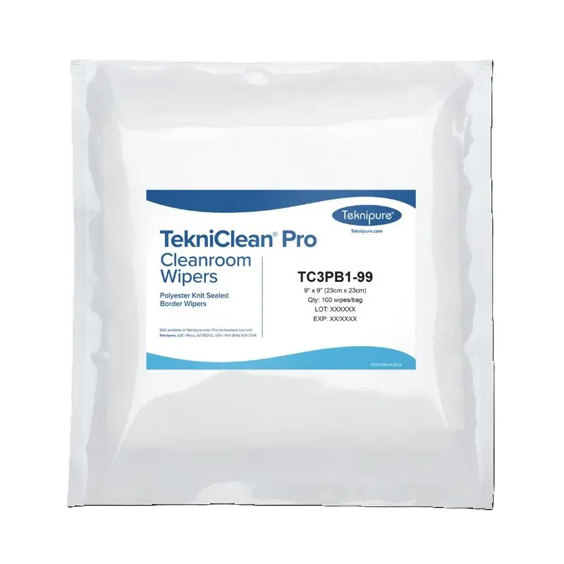 Teknipure TekniClean Pro Polyester Sealed Edge Knit Wipers