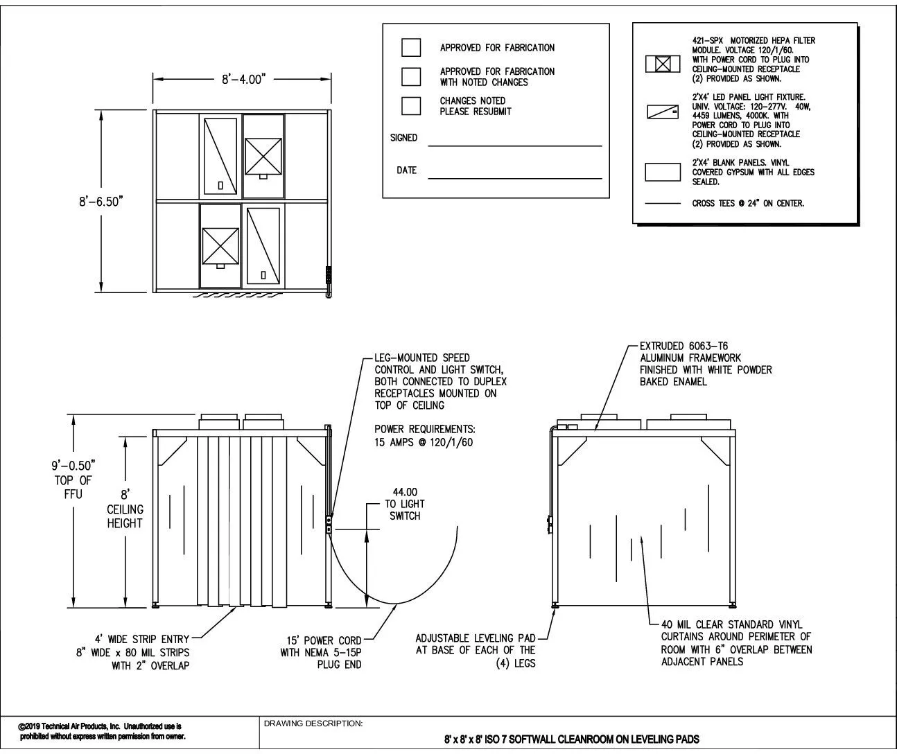 Softwall Cleanroom | 8'x8'x8' | ISO 7 & ISO 8 - Image 6