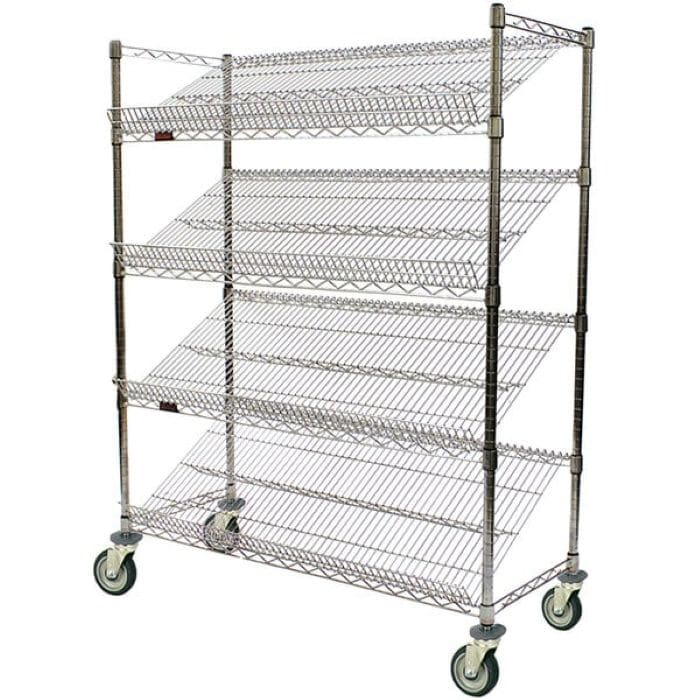 Eagle Chrome Angled Shelf Cart