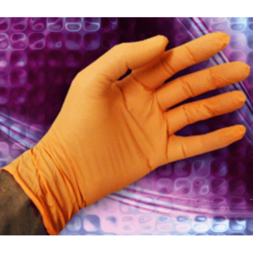 orange nitrile gloves