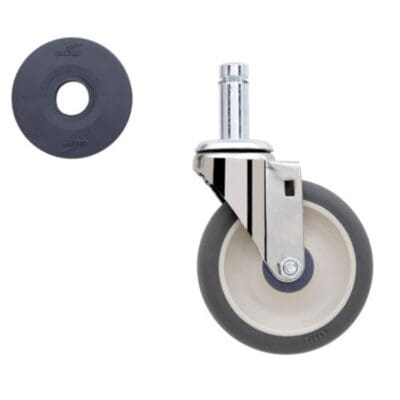Metro 5" Polyurethane Plated Stem Caster
