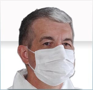 CoolOne Sensitive Skin Anti-Fog Ear Loop Mask, White