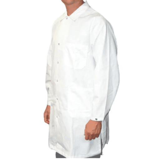 Tech Wear White Knee-Length ESD Lab Coat