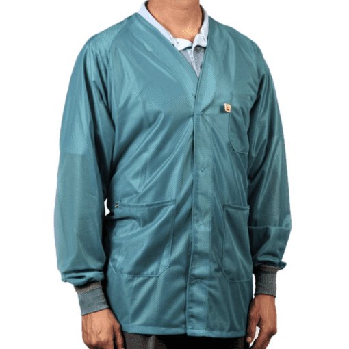 Tech Wear Hallmark Teal Lightweight Hip-length ESD-Safe Coat