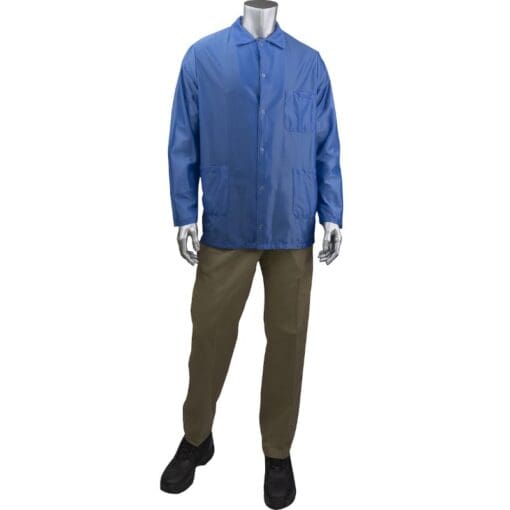 statstar short royal blue labcoat