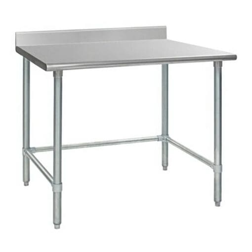 Eagle Spec-Master Worktable with Backsplash and Stainless-Steel Tubular Base