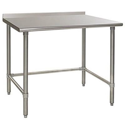 Eagle Spec-Master Worktable with Rear Upturn and Stainless-Steel Tubular Base