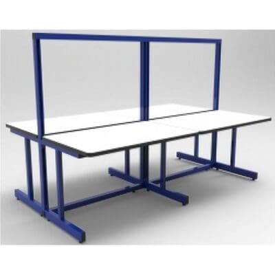 Production Basics C-Leg Quad Standard Laminate Workstation