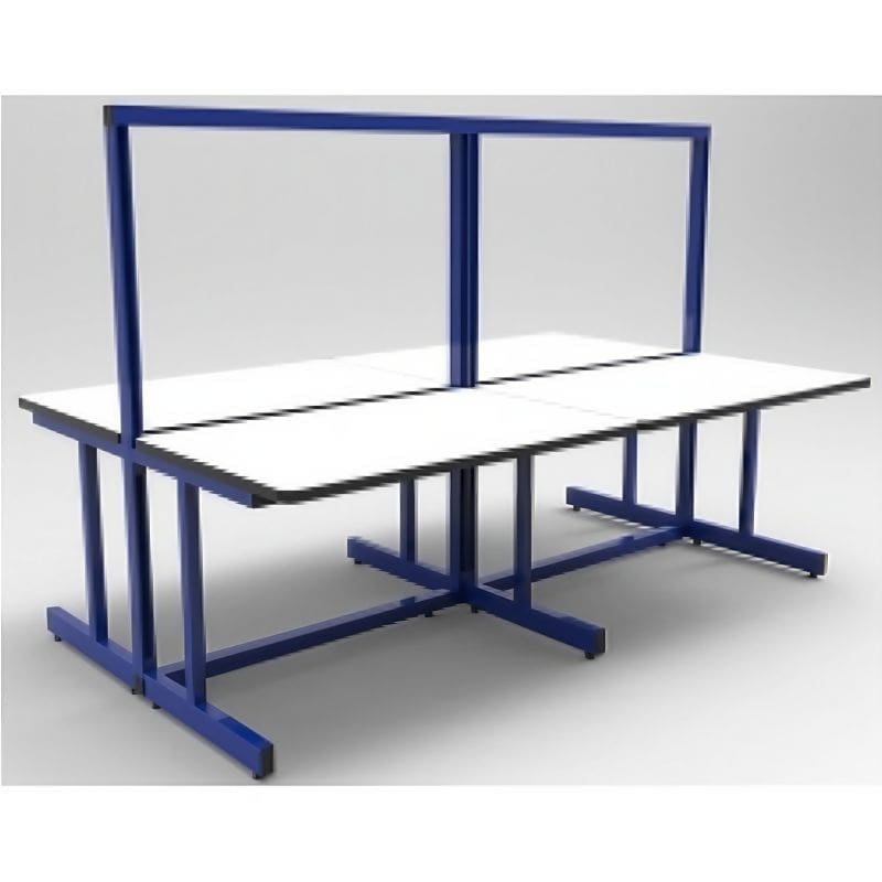 Production Basics C-Leg Quad Standard Laminate Workstation