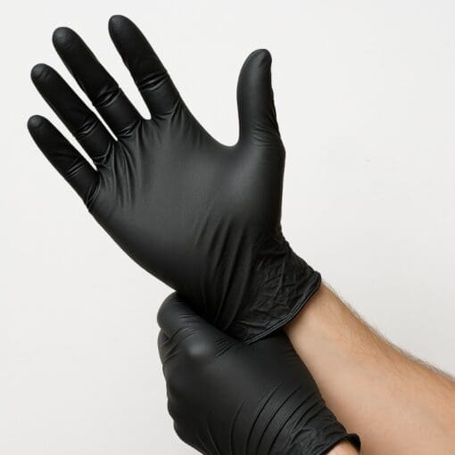 Black Nitrile 5 Mil Industrial Exam Gloves