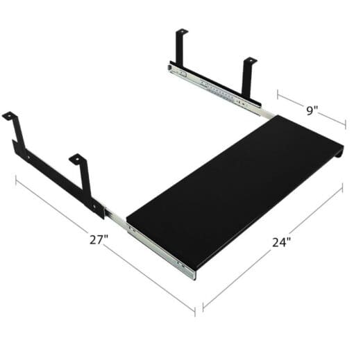 BenchPro Heavy Duty Metal Construction Slide Out Keyboard Tray - Image 3