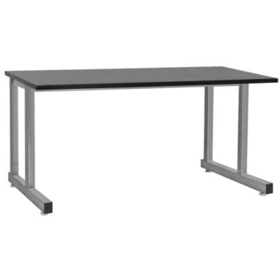 Benchpro Dewey Stainless Steel Frame 1" Phenolic Resin Top Workbench with Square Edge