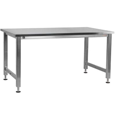 Benchpro Adams Stainless Steel Frame and Top Workbench with Electric Lift Square Edge