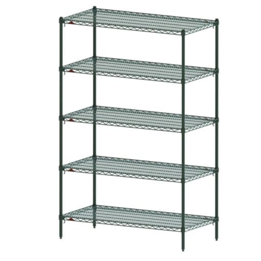 Metro Super Erecta Wire Adjustable Shelving Starter Unit - Metroseal Green