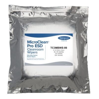 Teknipure MicroClean Pro Microfiber Sealed Border Wipes ESD Bag
