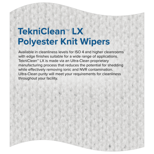 tekniclean lx polyester knit wipes