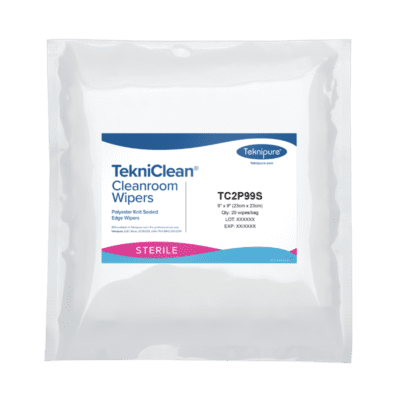 Teknipure TekniClean Sterile Polyester Sealed Edge Knit Wipes