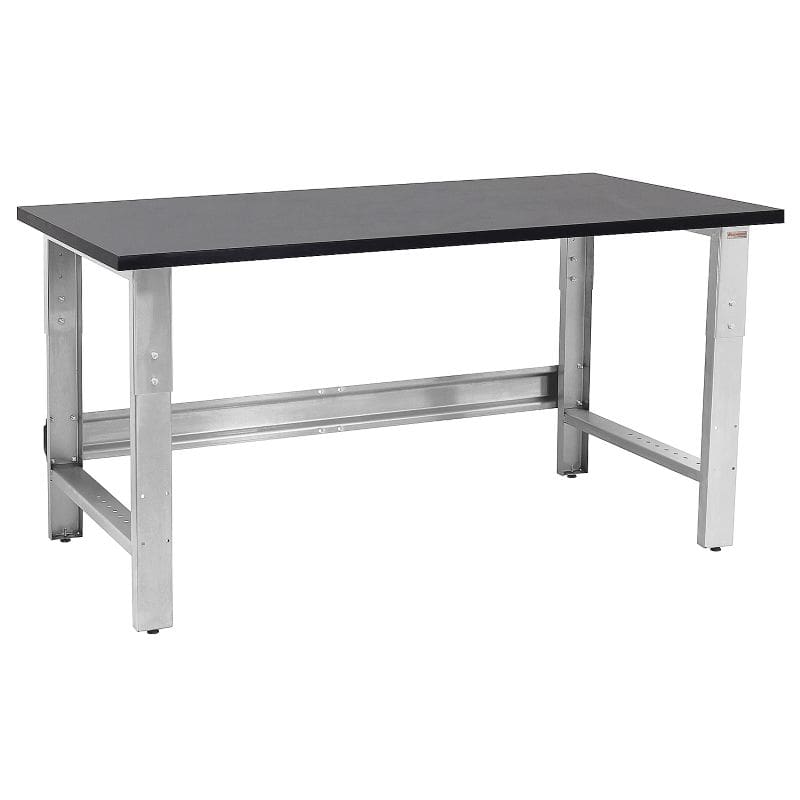Benchpro Roosevelt Stainless Steel Frame 1" Phenolic Resin Top Workbench Square Edge