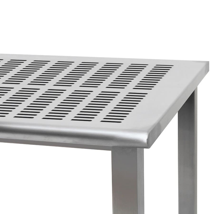 Benchpro Kennedy Stainless Steel 1/2" X 3" Slots Workbench with Round Edge