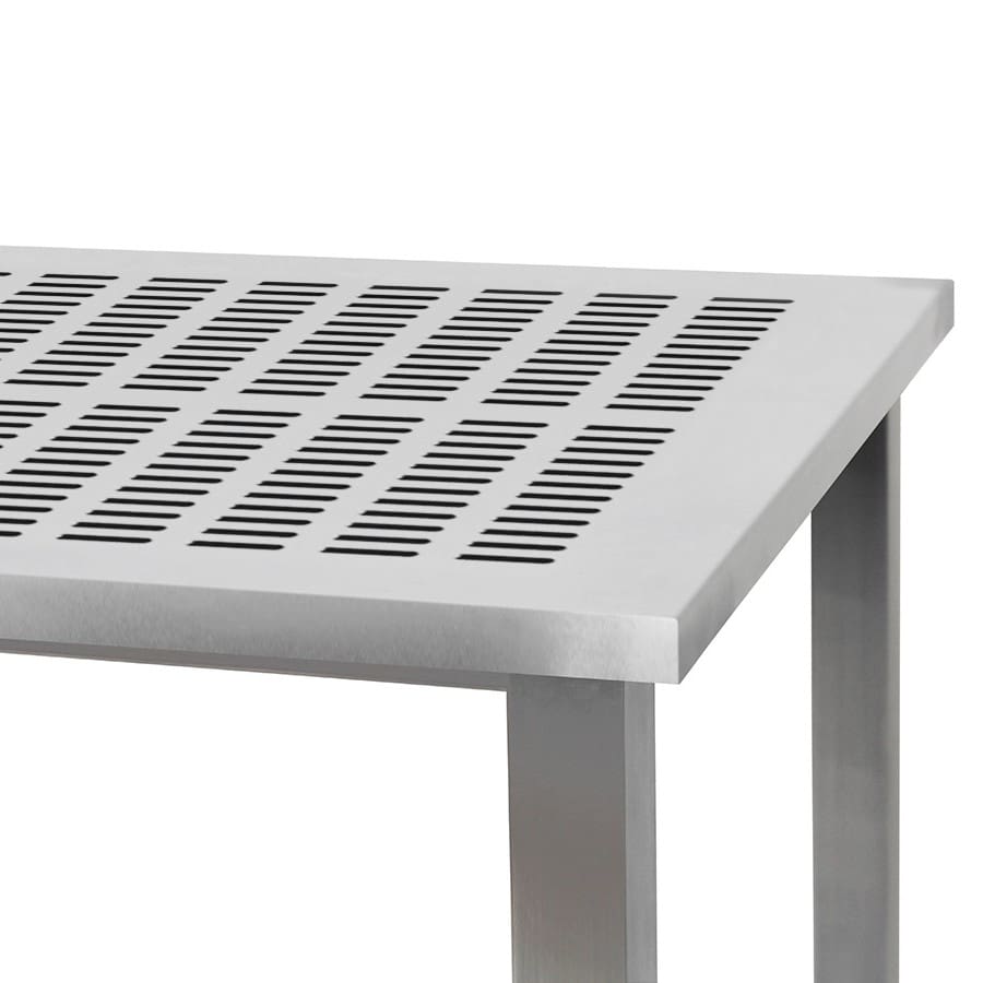 Benchpro Kennedy Stainless Steel 1/2" x 3" Slots Workbench with Square Edge