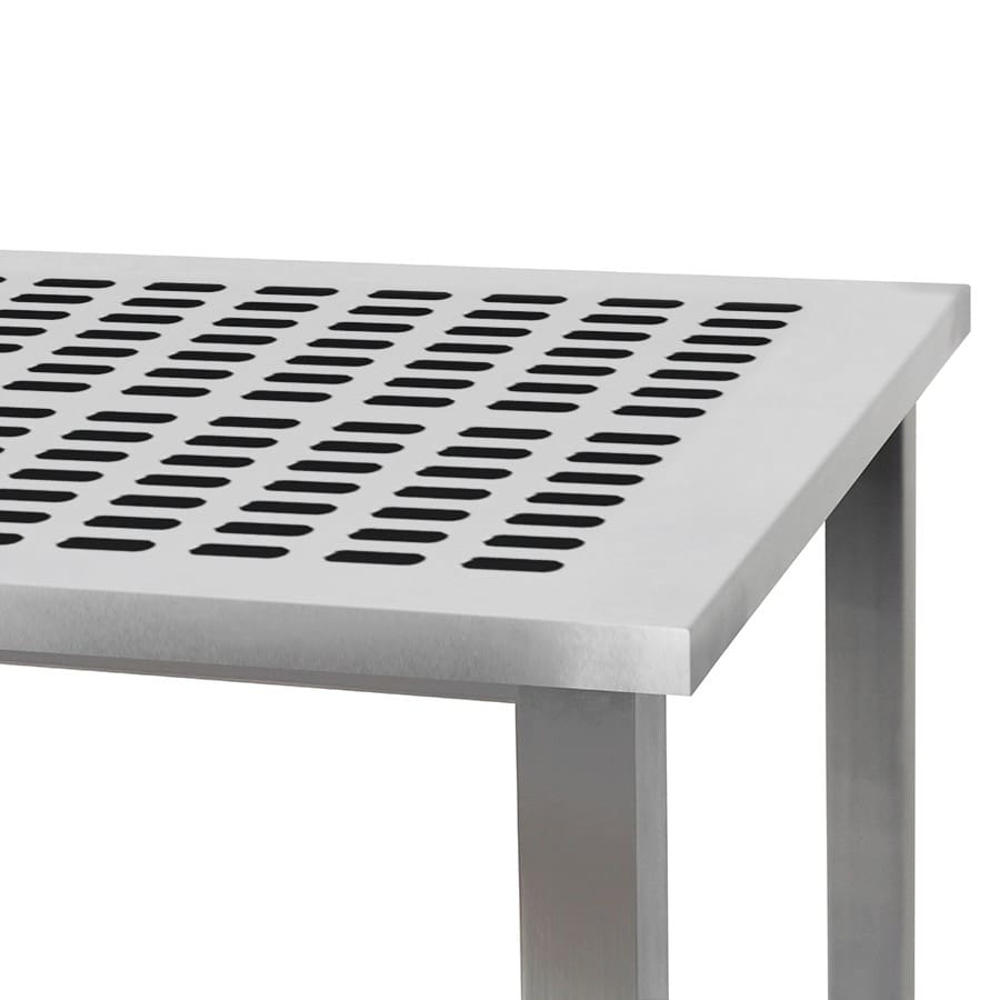 Benchpro Kennedy Stainless Steel 1" x 3" Slots Workbench with Square Edge