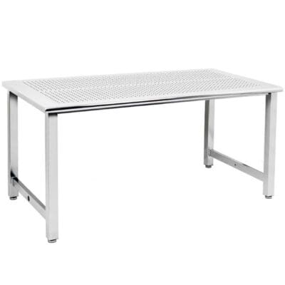 Benchpro Kennedy Series Electropolished 3/8" Perforated SS Top Workbench with Round Edge