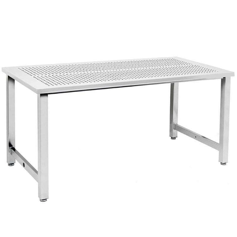 Benchpro Kennedy Series Electropolished 1/2" Perforated SS Top Workbench with Square Edge