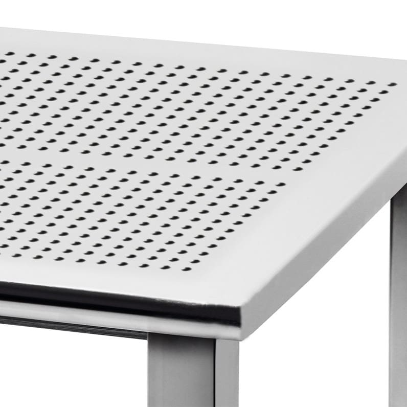 Benchpro Kennedy Series Electropolished 1/2" Perforated SS Top Workbench with Square Edge