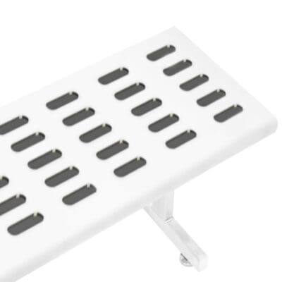 Benchpro Electropolished Gowning Bench with Round Edge - Recessed Legs 1" x 3" Slots