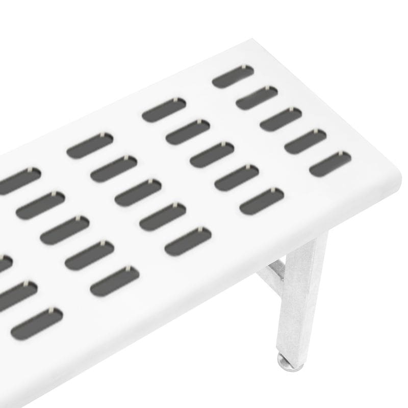 Benchpro Electropolished Gowning Bench with Round Edge - Four Legs 1" x 3" Slots